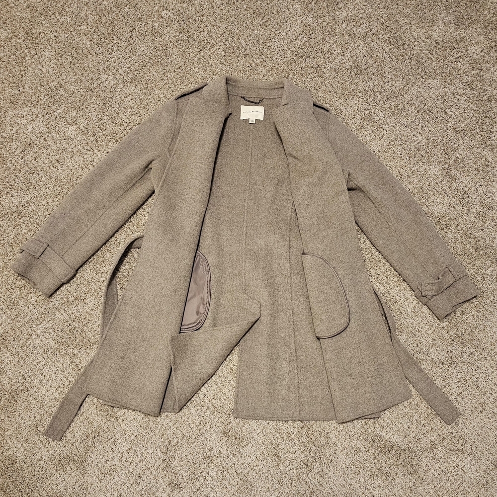 Banana Republic Taupe Wool Trench Coat